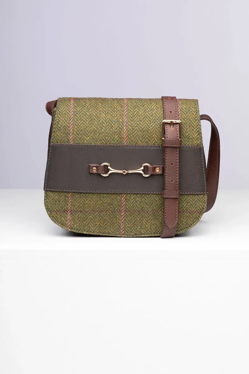 Rydale Ladies Helmsley Tweed Saddle Bag - Dark Green