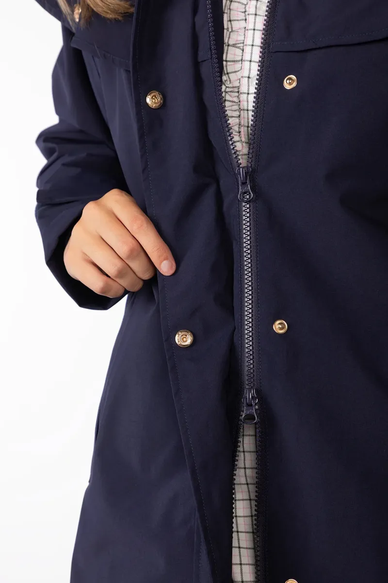 Rydale Ladies Bramham Full Length Coat - Dark Navy-9