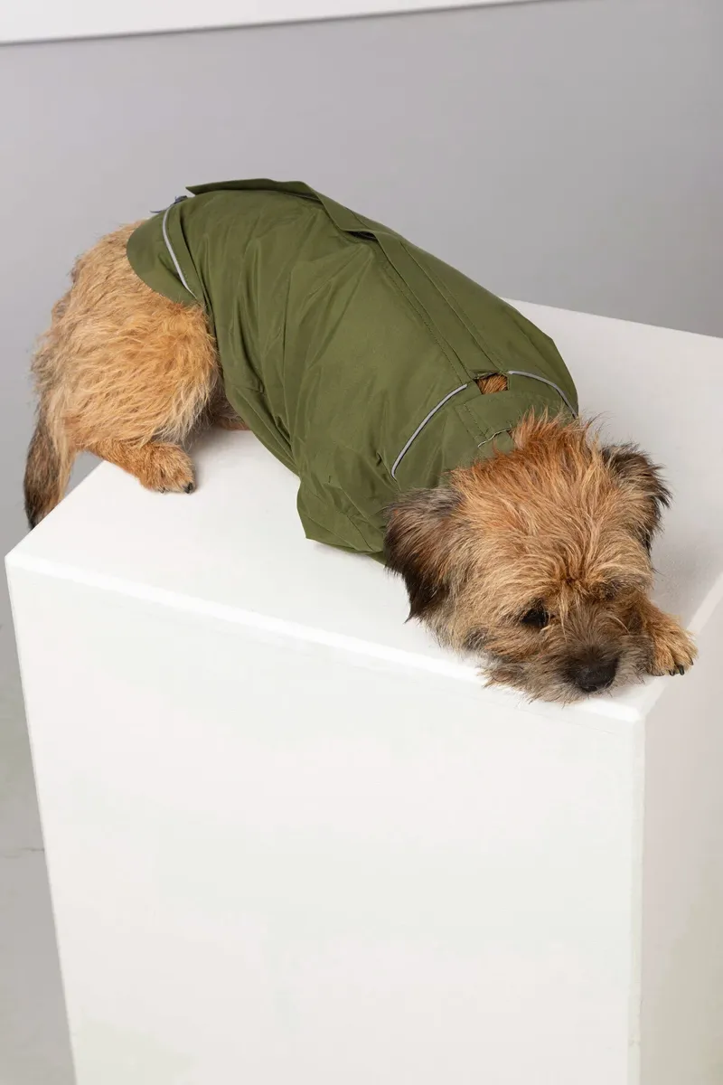 Rydale Yapham Dog Raincoats - Dark Olive