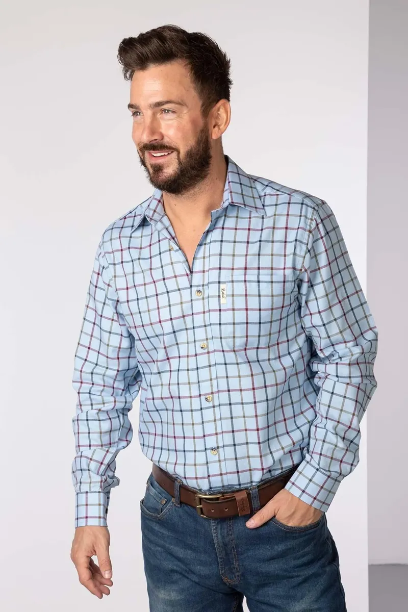 Rydale Men's Ebberston Country Checked Shirt - Blue