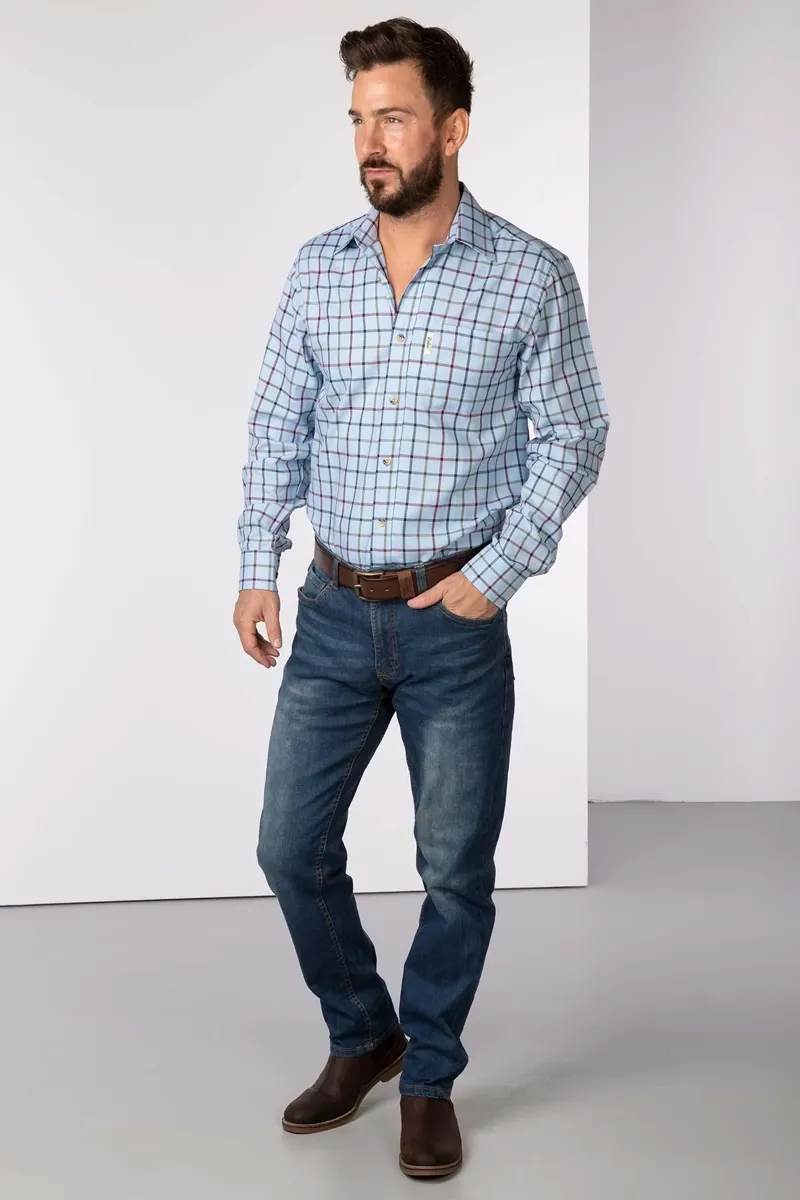 Rydale Men's Ebberston Country Checked Shirt - Blue-2