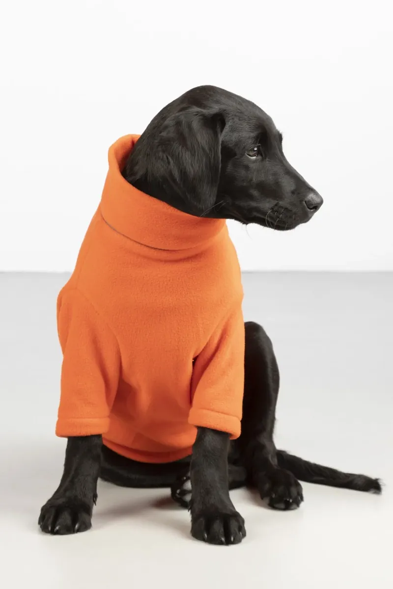 Rydale Yapham Fleece Dog Jumper - Orange-1