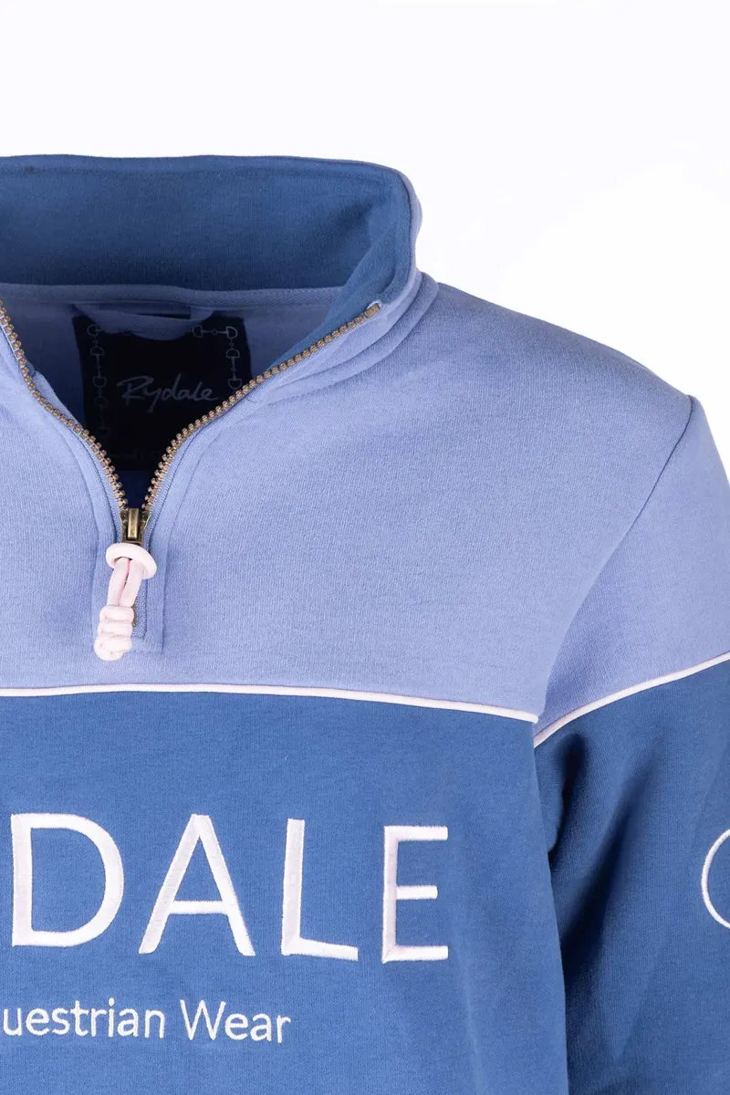 Rydale Ladies Byland Snaffle Sweatshirt - Pale Blue/Mid Blue/Pale Blue-3