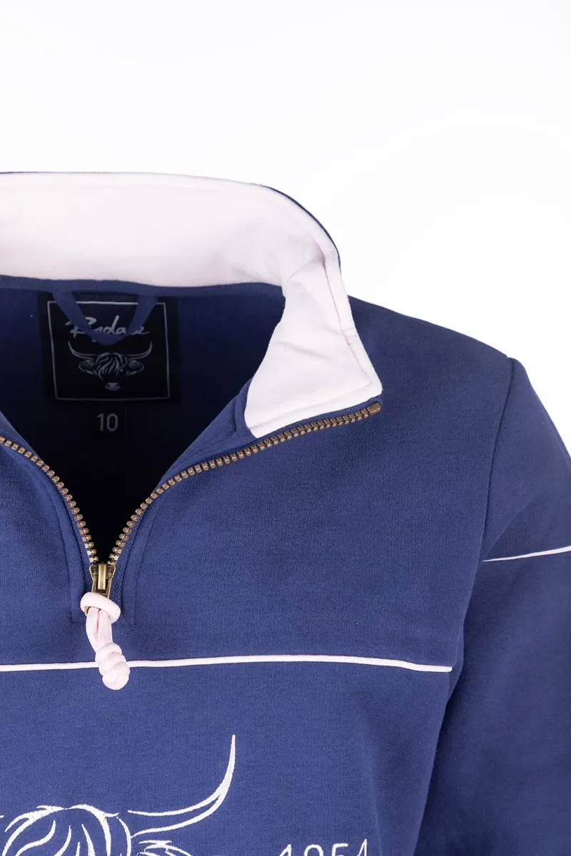 Rydale Ladies Byland Highland Cow Sweatshirt - Denim-3
