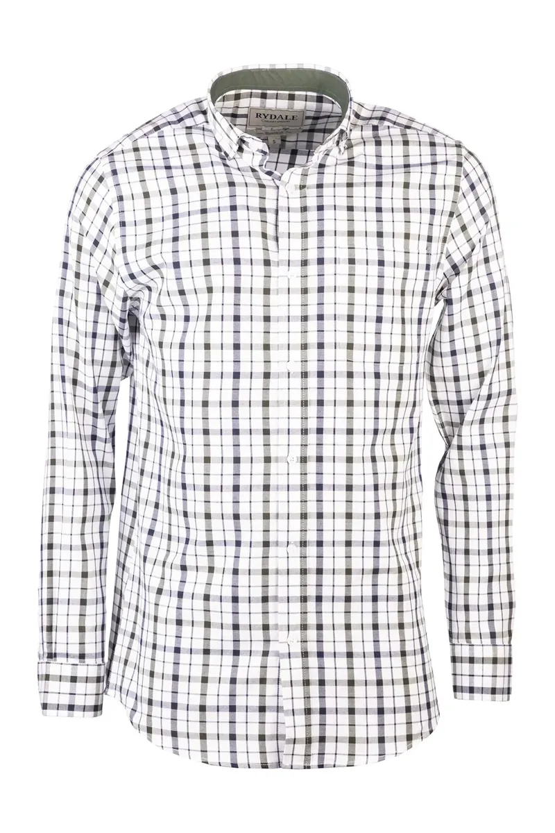 Rydale Men's Button Down Country Shirt - Haworth Dark Navy/Olive