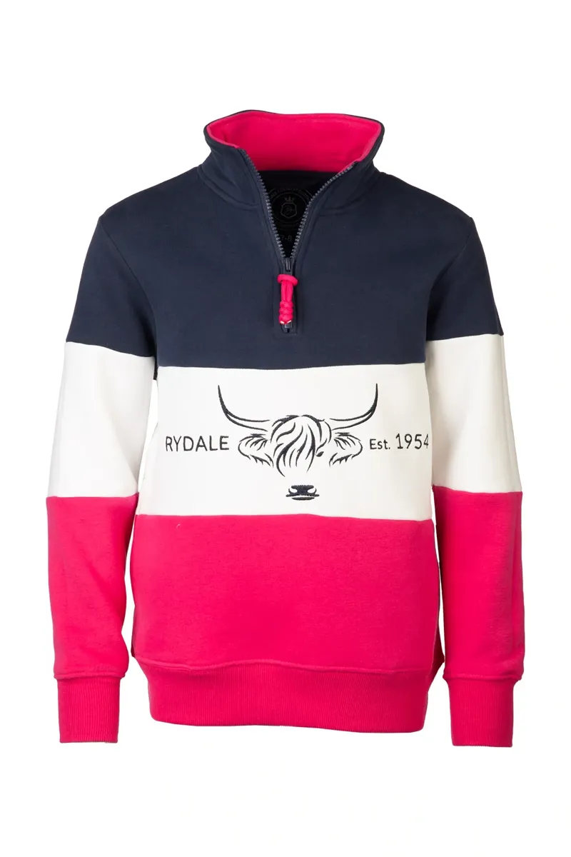 Rydale Byland Kids Sweatshirt - Navy/White/Bonbon