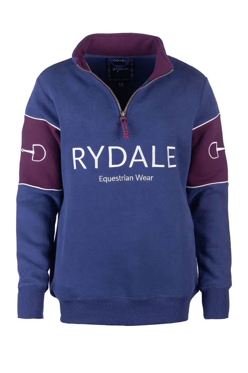 Rydale Ladies Byland Snaffle Sweatshirt - Denim/Berry