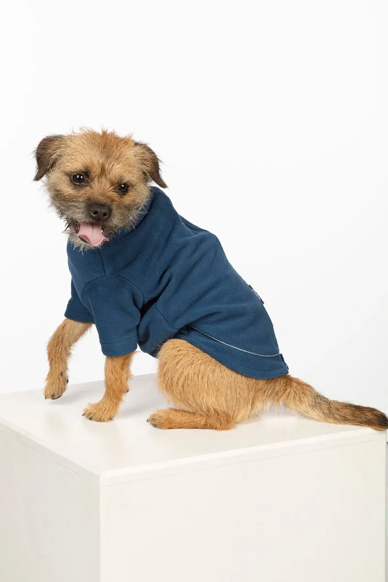 Rydale Yapham Fleece Dog Jumper - Denim-1