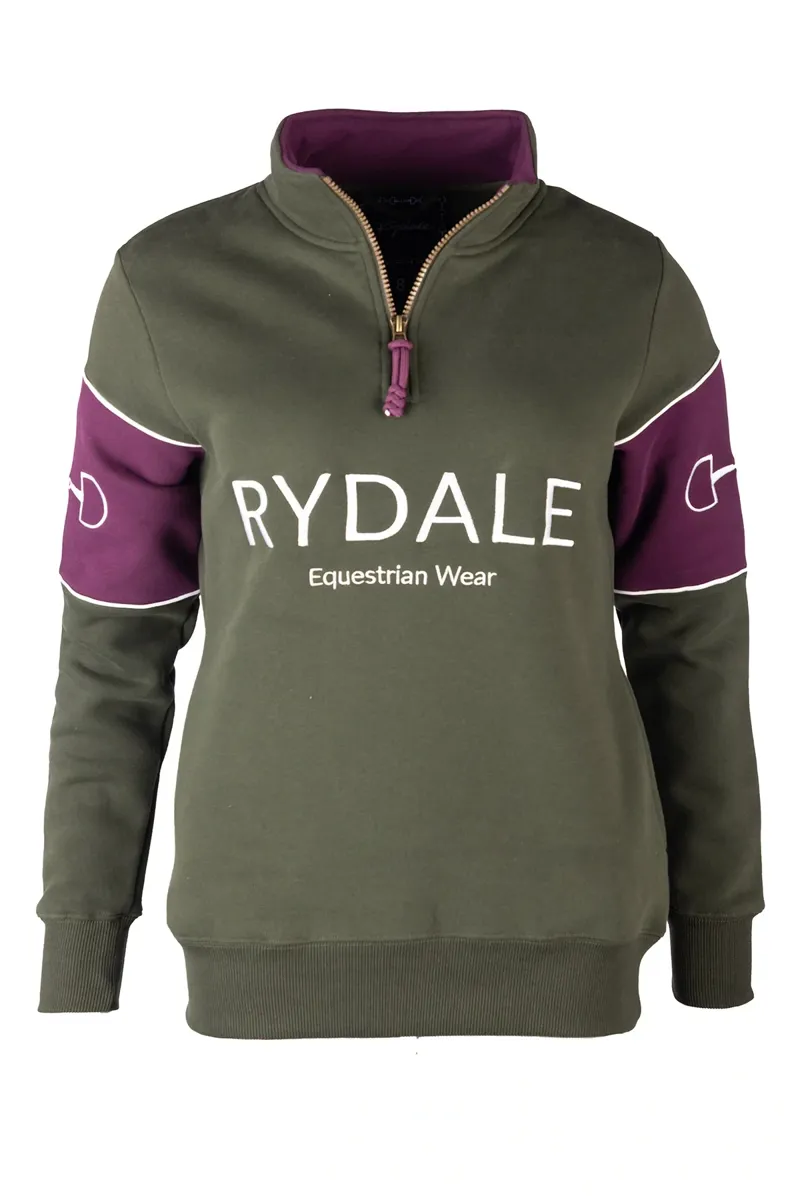 Rydale Ladies Byland Snaffle Sweatshirt - Olive/Berry