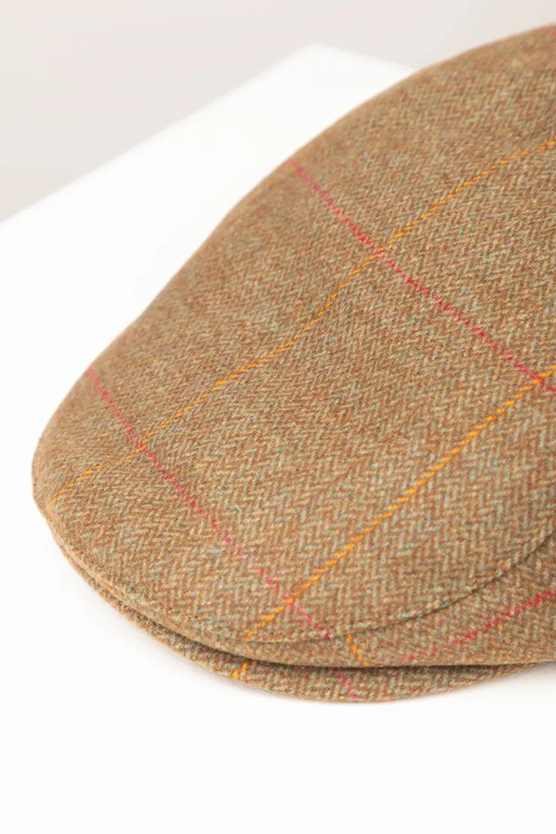 Rydale Terrington Tweed Flat Cap - Brown Check-1
