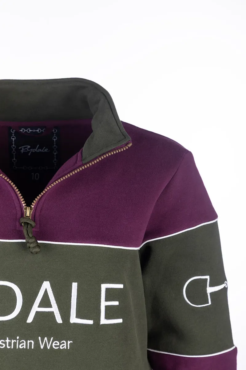 Rydale Ladies Byland Snaffle Sweatshirt - Berry/Olive/Berry-3