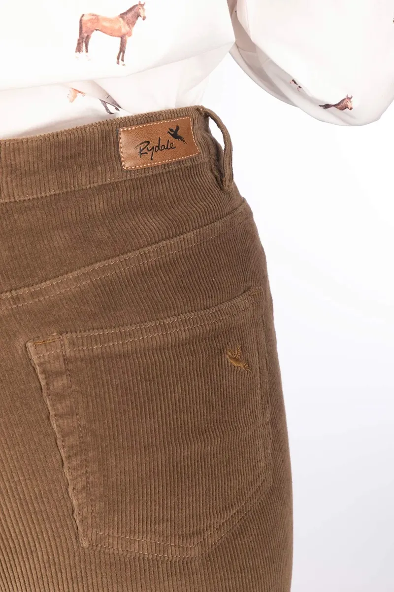 Rydale Ladies Straight Leg Corduroy Trousers - Ella - Sand-3