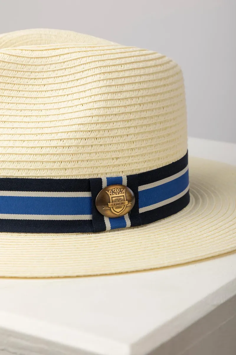 Rydale Malton Men's Panama Hat - Navy Stripe-1