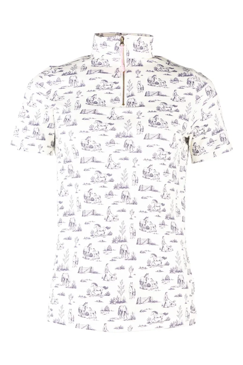 Rydale Ladies Foxholes Short Sleeved 1/4 Zip Top - Horse Life