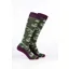 Rydale Womens Bamboo Rich Equestrian Print Riding Socks Pack of Ten - Equestrian Life Dark Olive
