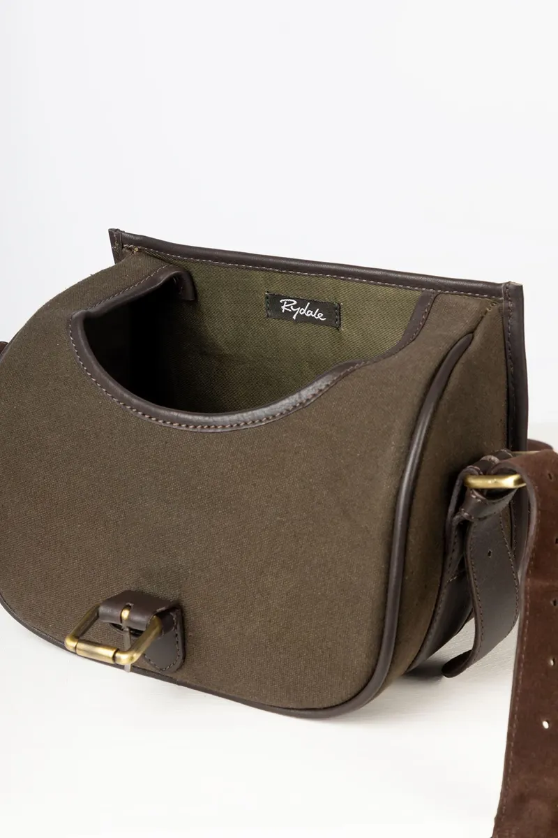 Rydale Danby Waxed Canvas Cartridge Bag - Olive-4