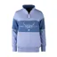 Rydale Ladies Byland Highland Cow Sweatshirt - Pale Blue/Mid Blue/Pale Blue