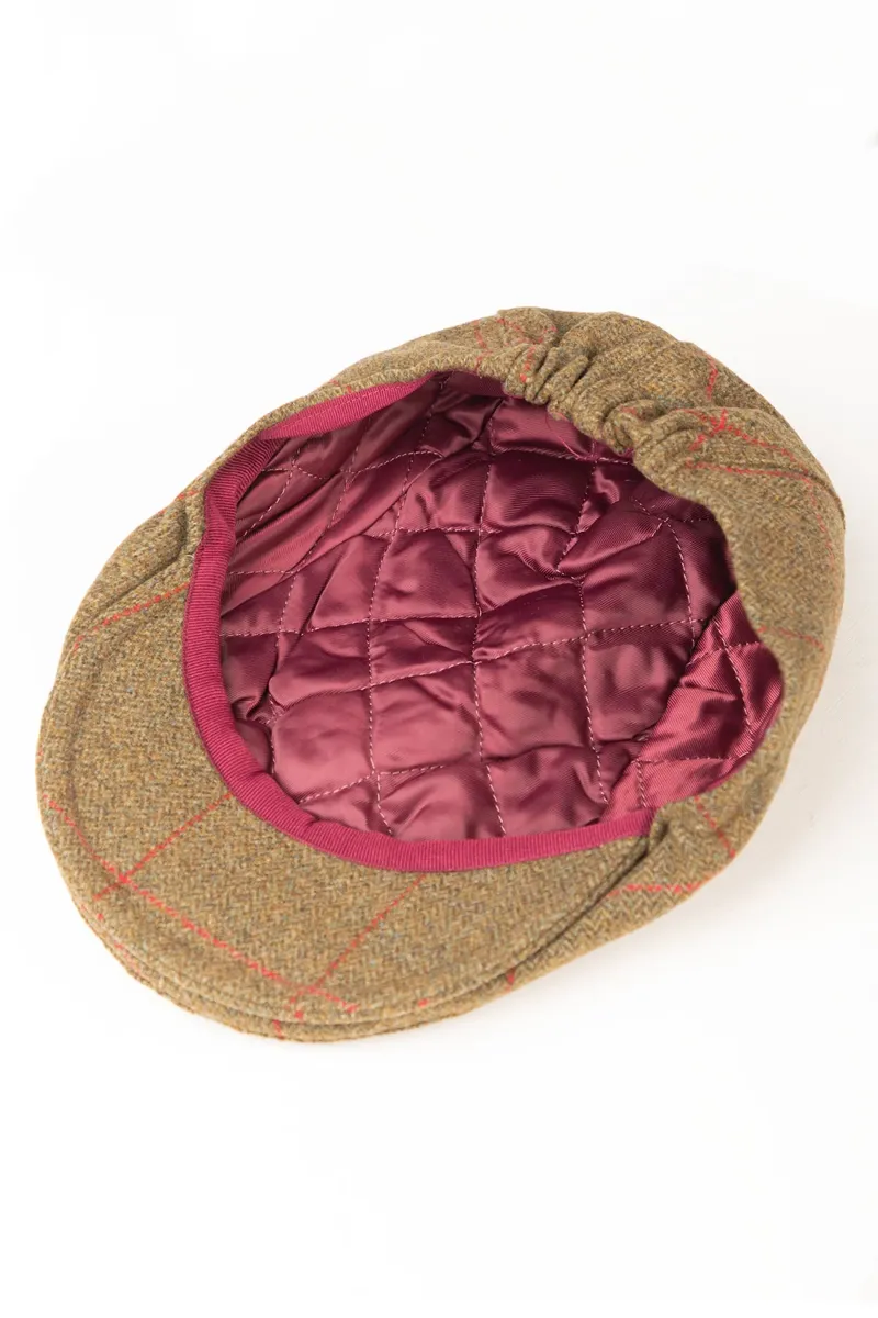 Rydale Terrington Tweed Flat Cap - Olive Check-3