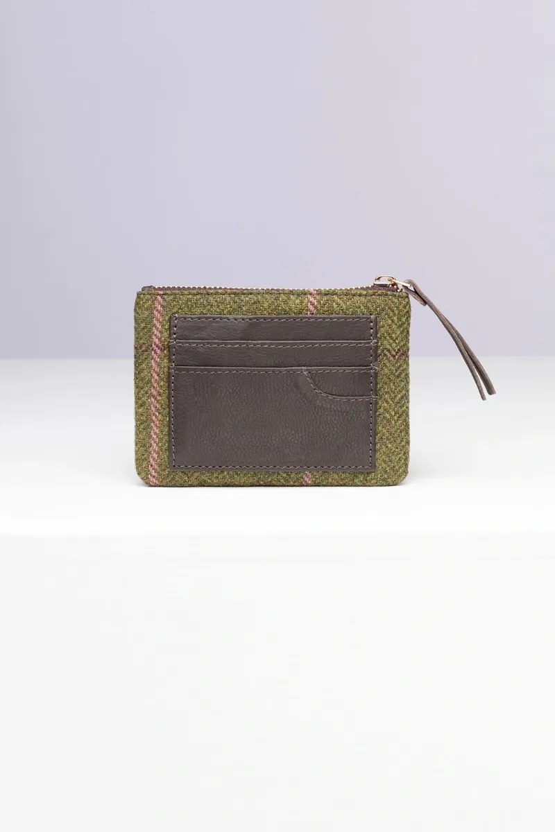 Rydale Ladies Helmsley Tweed Coin Purse - Dark Green-1