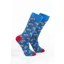 Rydale Mens Bamboo Rich Sports Print Ankle Socks Pack of 10 - Rugby Blue