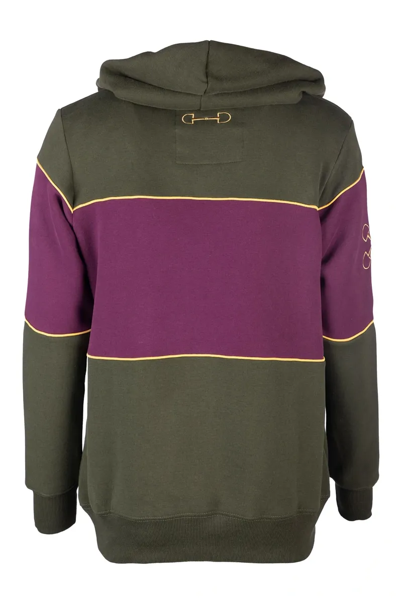 Rydale Ladies Snaffle Hoody - Byland - Dark Olive/Dark Berry-1