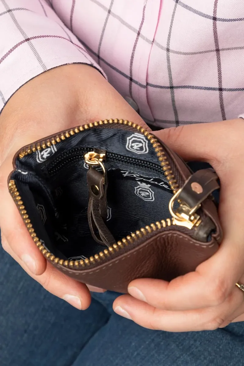 Rydale Ladies Helmsley Leather Coin Purse - Chestnut-5