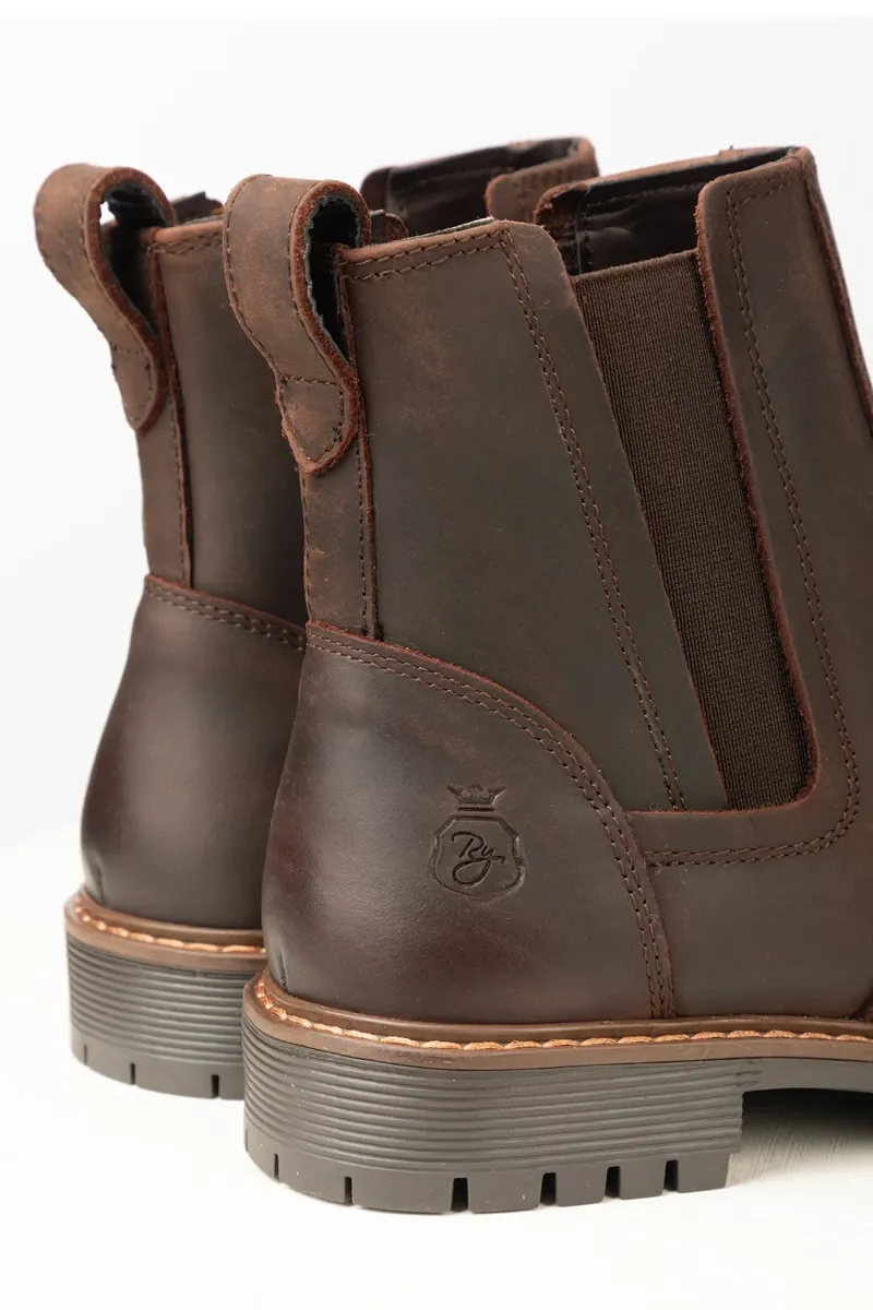 Rydale Kilburn III Ladies Pull On Leather Yard Boots - Waxy Brown-2