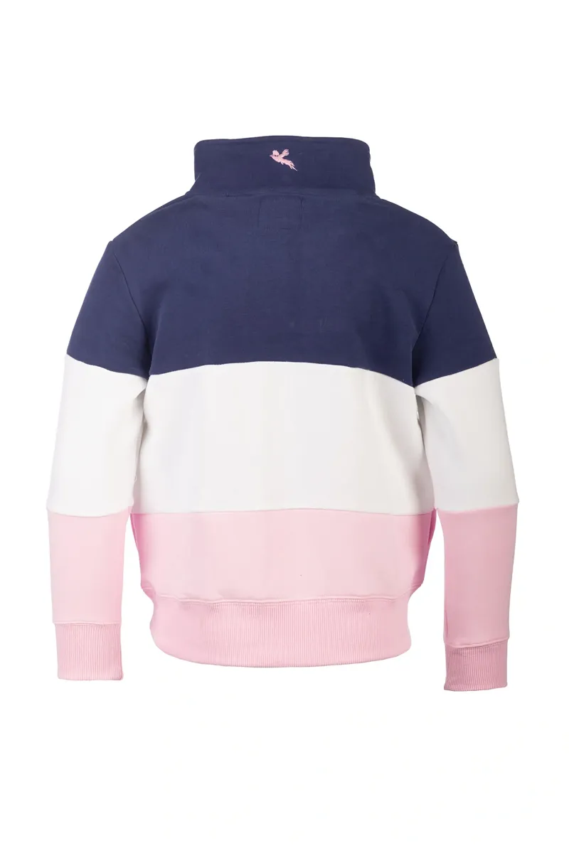 Rydale Byland Kids Sweatshirt - Cow Denim/White/Sorbet-1