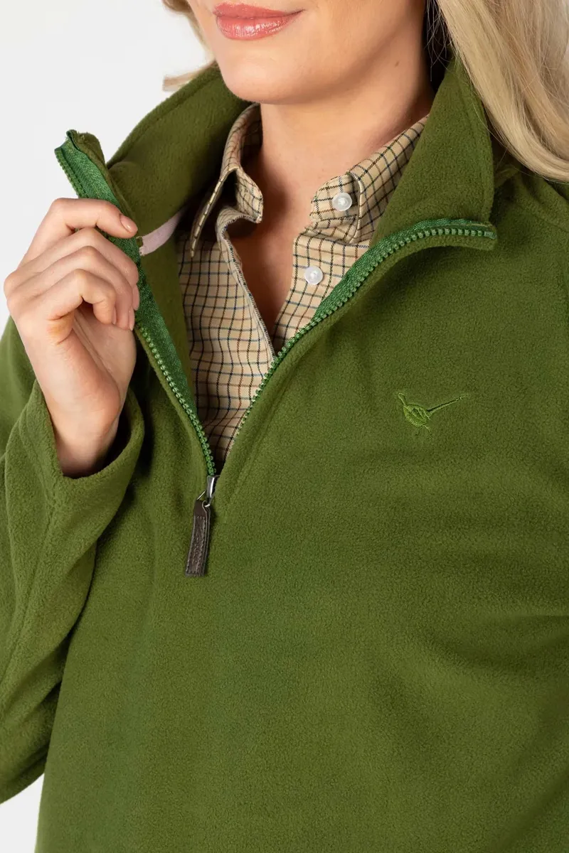 Rydale Ladies Kelk Overhead Pheasant Fleece - Moss-3