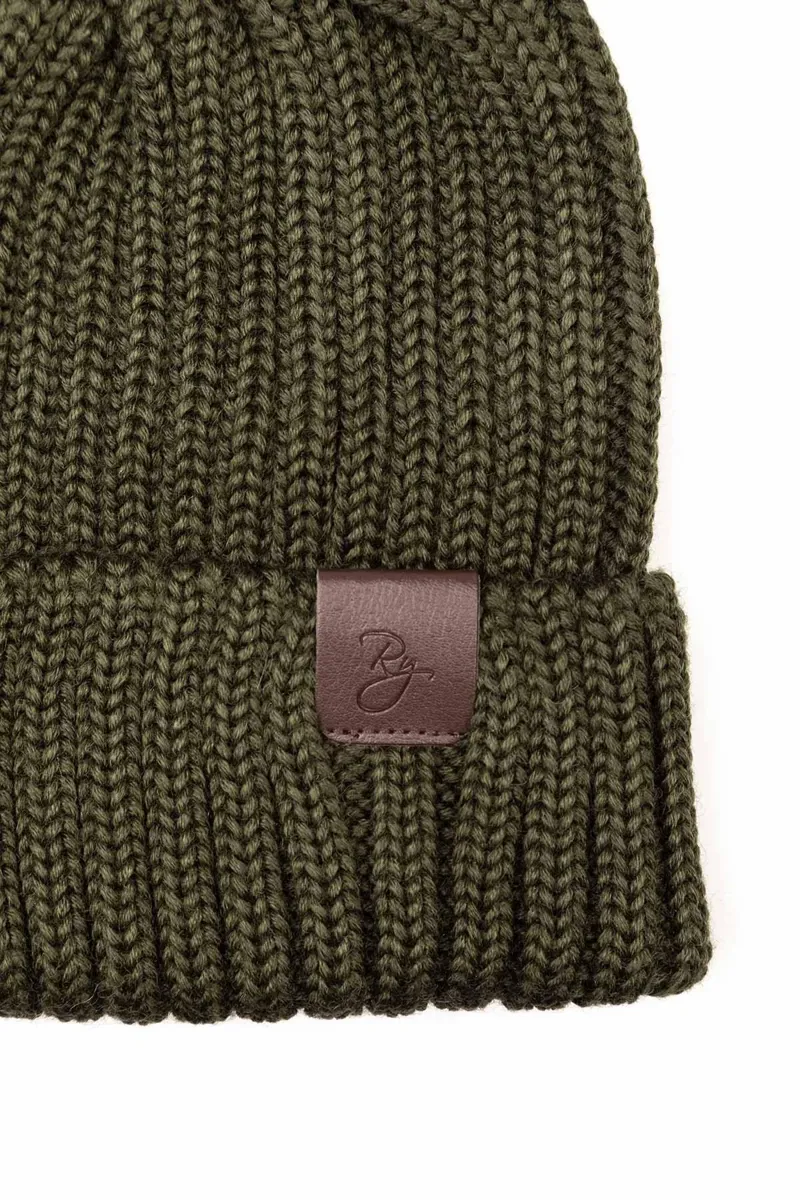 Rydale Ollie Boy's Beanie Hat - Olive-1