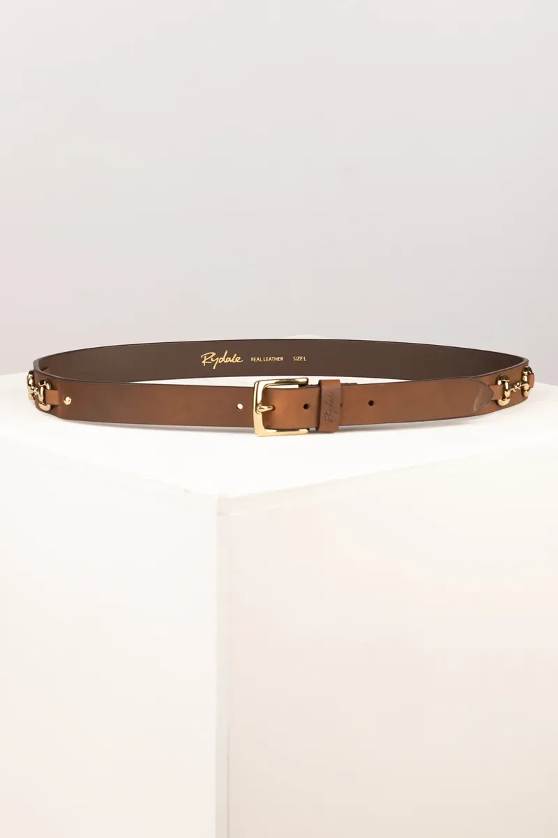 Rydale Ladies Lucinda Leather Snaffle Belt - Antique Tan