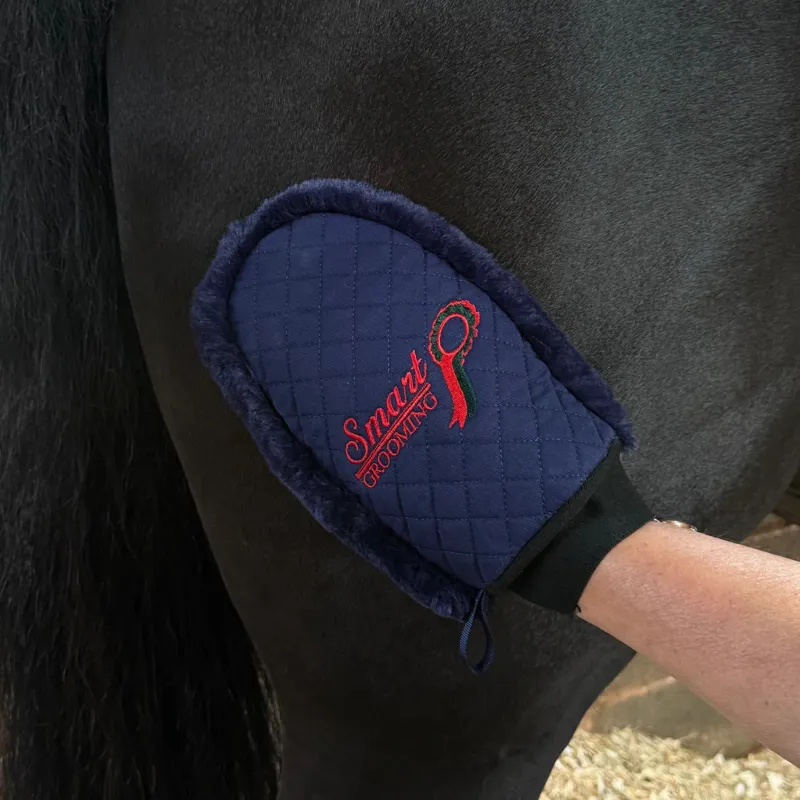 Smart Grooming Quilted Grooming Mitt - Navy