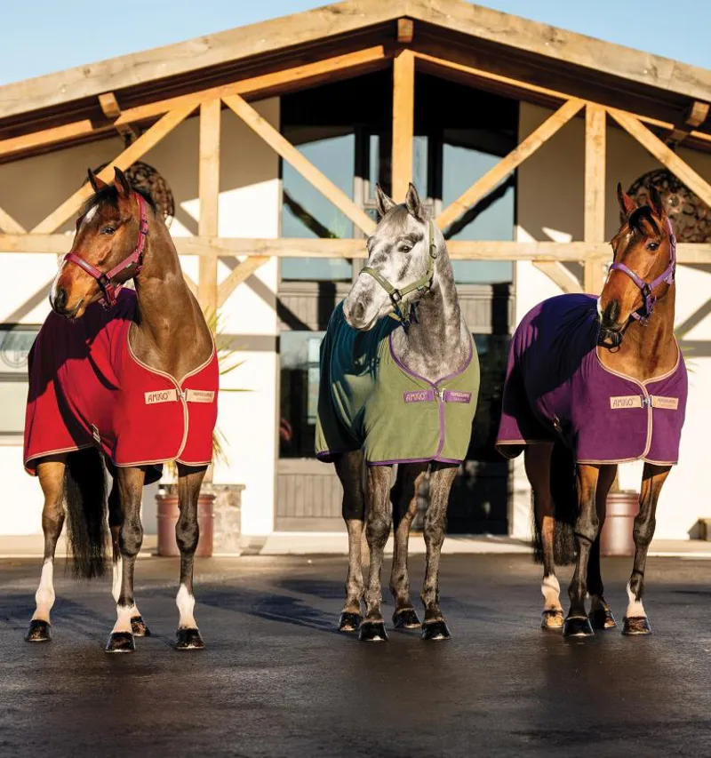 Horseware Amigo Fleece Cooler Rug - Bramble/Winterberry-1