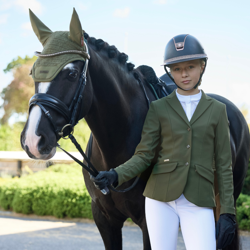 LeMieux Young Rider Kennedy Show Jacket - Pine Green-1
