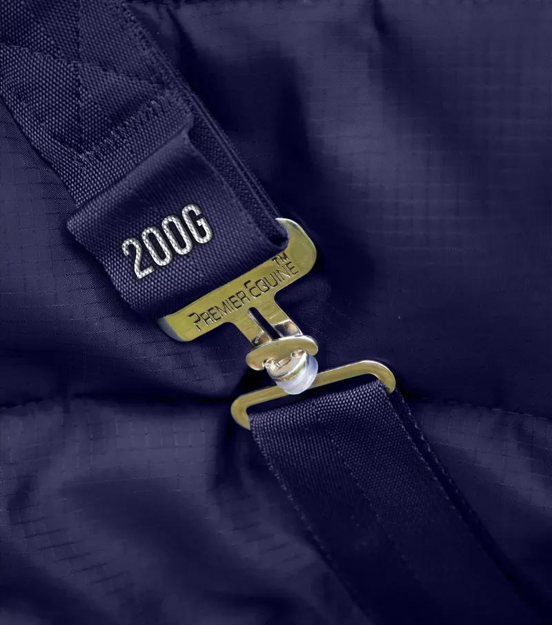 Premier Equine Garissa 200g Stable Rug - Navy-4