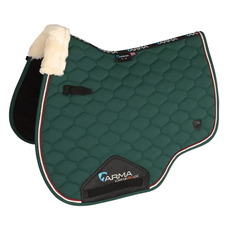 Shires ARMA Braided Trim Saddlecloth - Green