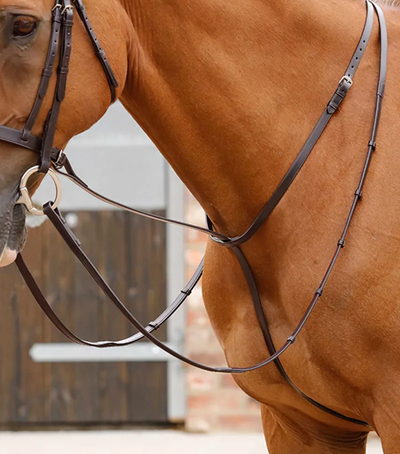 Premier Equine Gressan Standing Martingale - Brown-2