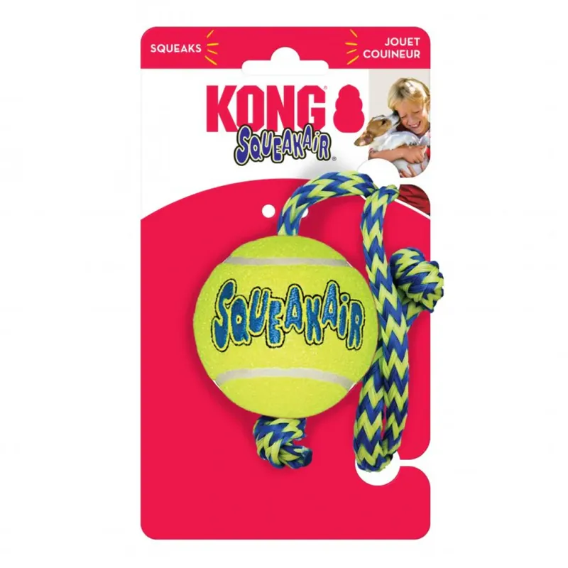 KONG SqueakAir Ball With Rope