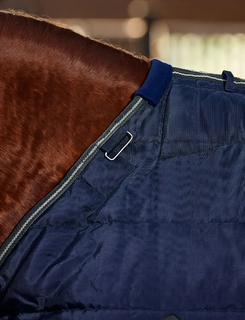 WeatherBeeta ComFiTec PP Channel 220g Quilt Stable Detach-A-Neck Rug - Navy/Charcoal -3