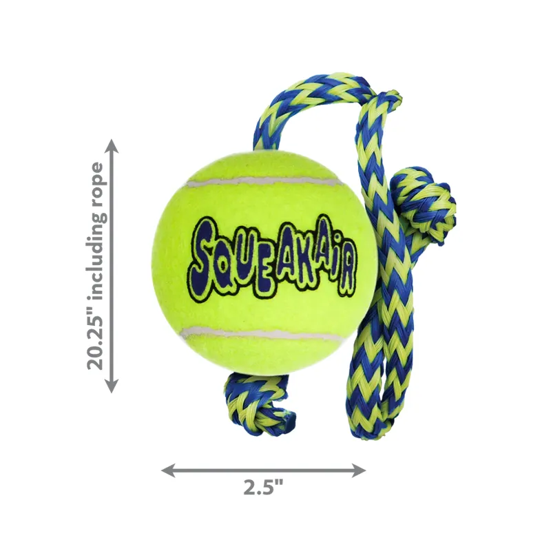 KONG SqueakAir Ball With Rope-2