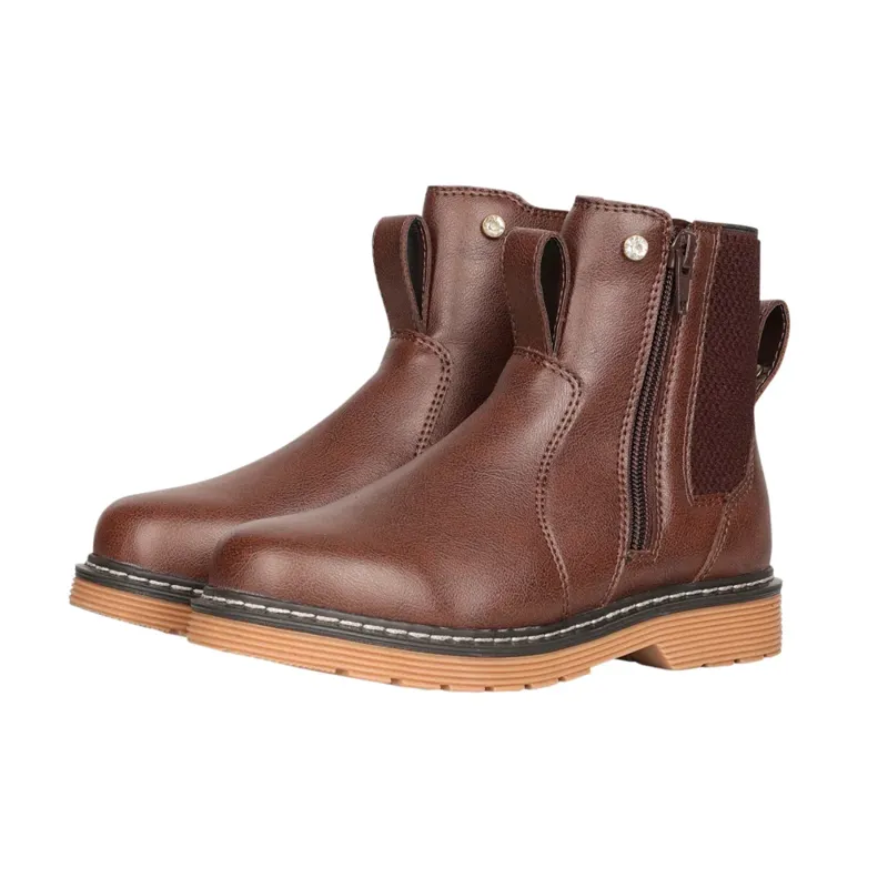 Hy Equestrian Children's Staden Chelsea Boots - Brown-1