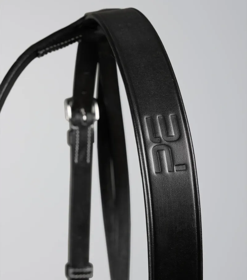 Premier Equine Hunter Plain Bridle Headpiece - Black-1