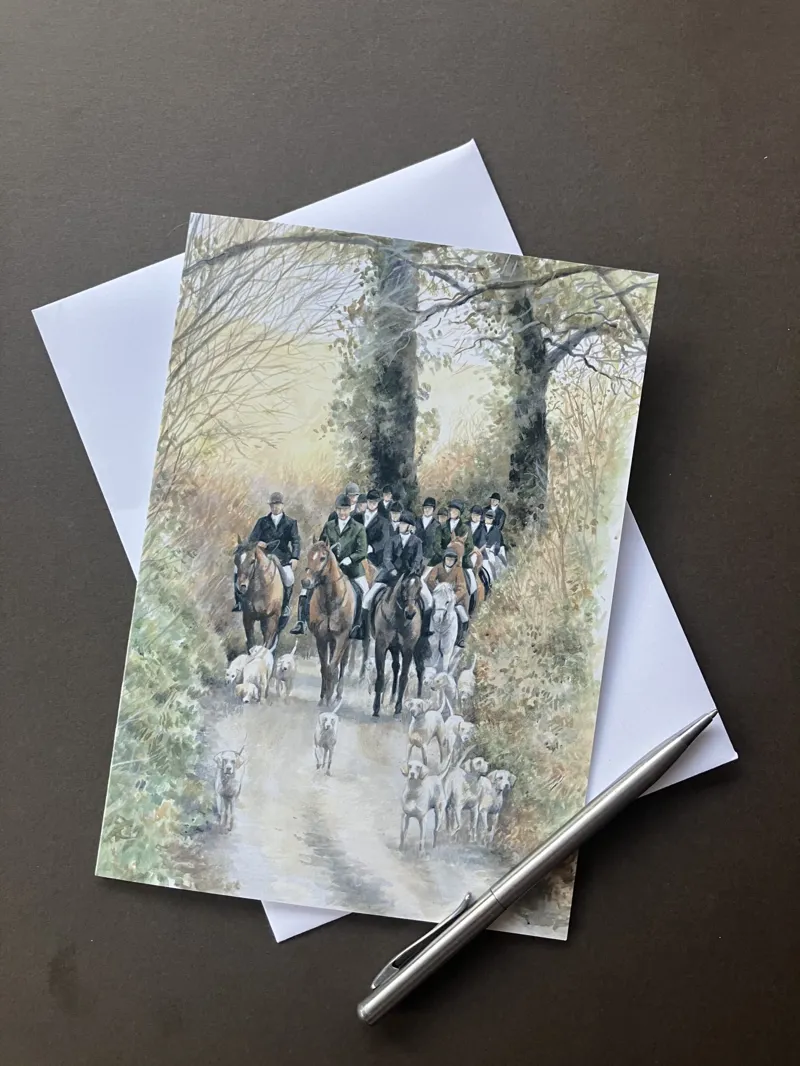 Caroline Cook Equestrian Card - The End Of The Day-1