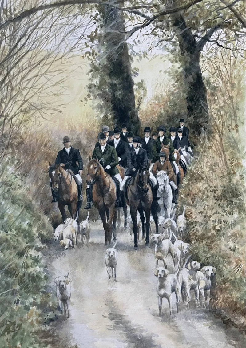 Caroline Cook Equestrian Card - The End Of The Day