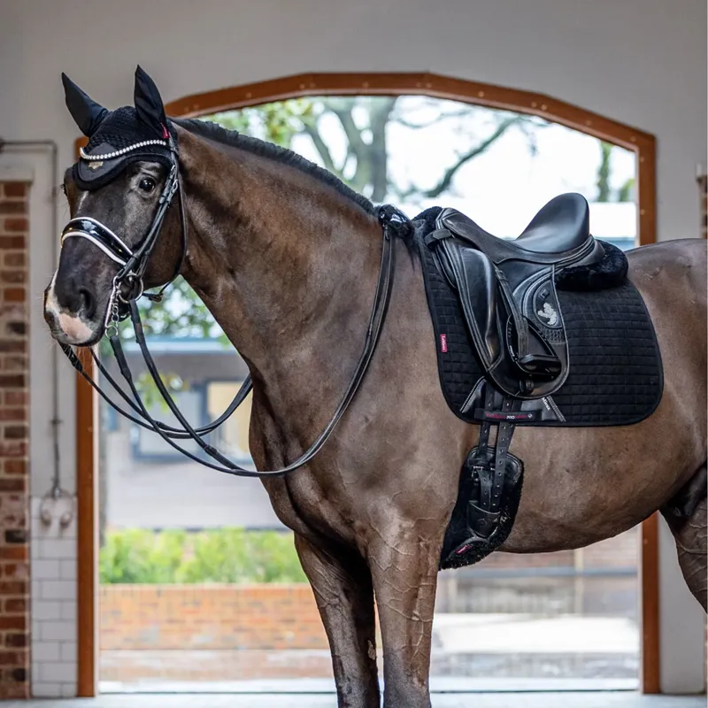 LeMieux Suede Dressage Square - Black-1