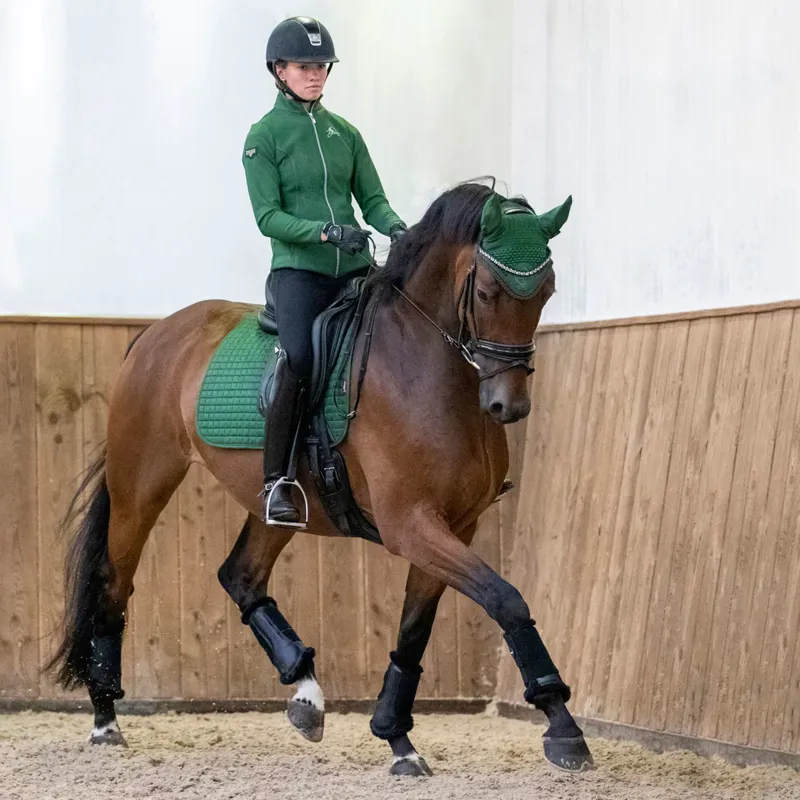 LeMieux Suede Dressage Square - Hunter Green-2