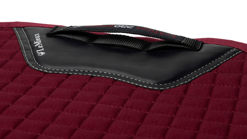 LeMieux Cotton Dressage Square - Burgundy-2