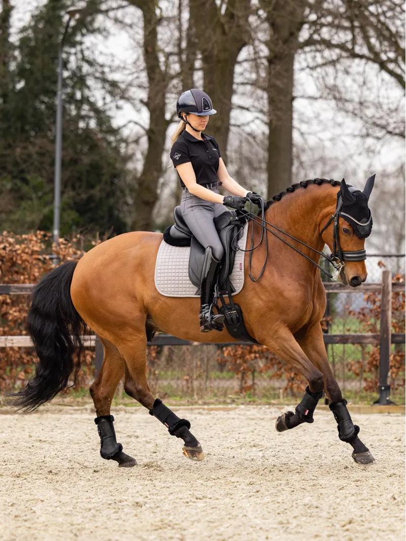 LeMieux Cotton Dressage Square - Grey-3