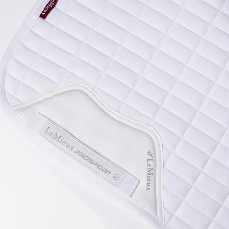 LeMieux Self-Cool Dressage Square - Arctic White-2