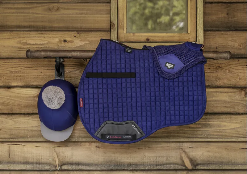 Lemieux Suede GP Square Numnah - Ink Blue-1